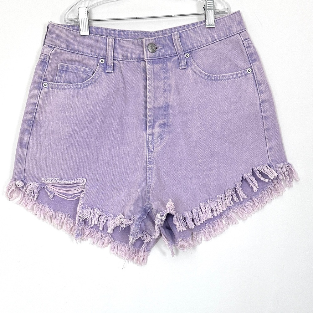 🦋Wild fable women’s highest rise denim wash purple short size-6